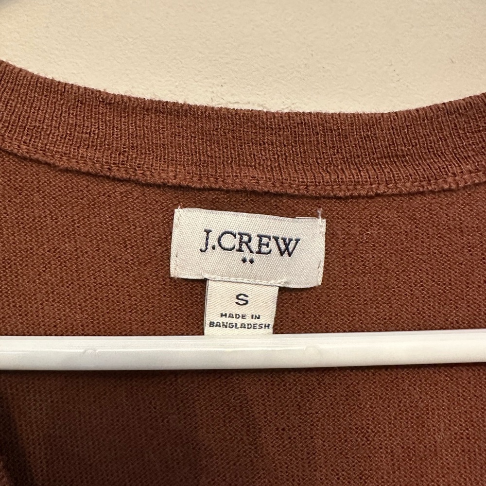 Vintage Y2K Era J. Crew Simple Brown Sweater Vest Size Small - Picture 2 of 7